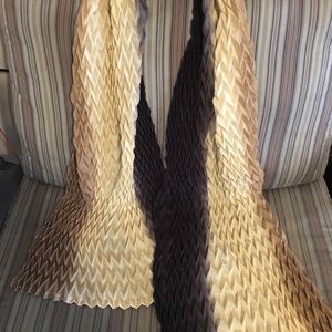Brown Tan & Black Textured Scarf